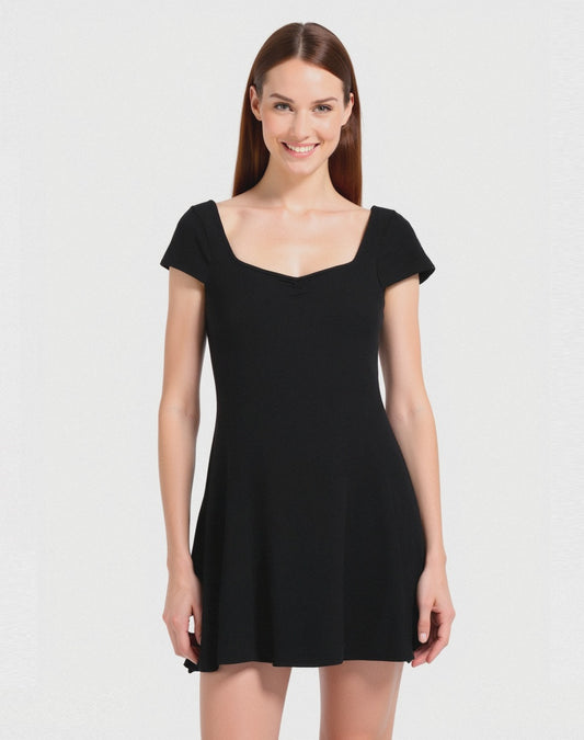 Vestito corto da donna - Nero