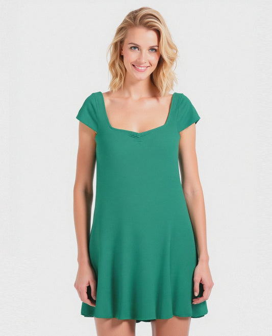 Vestito corto da donna - Verde smeraldo