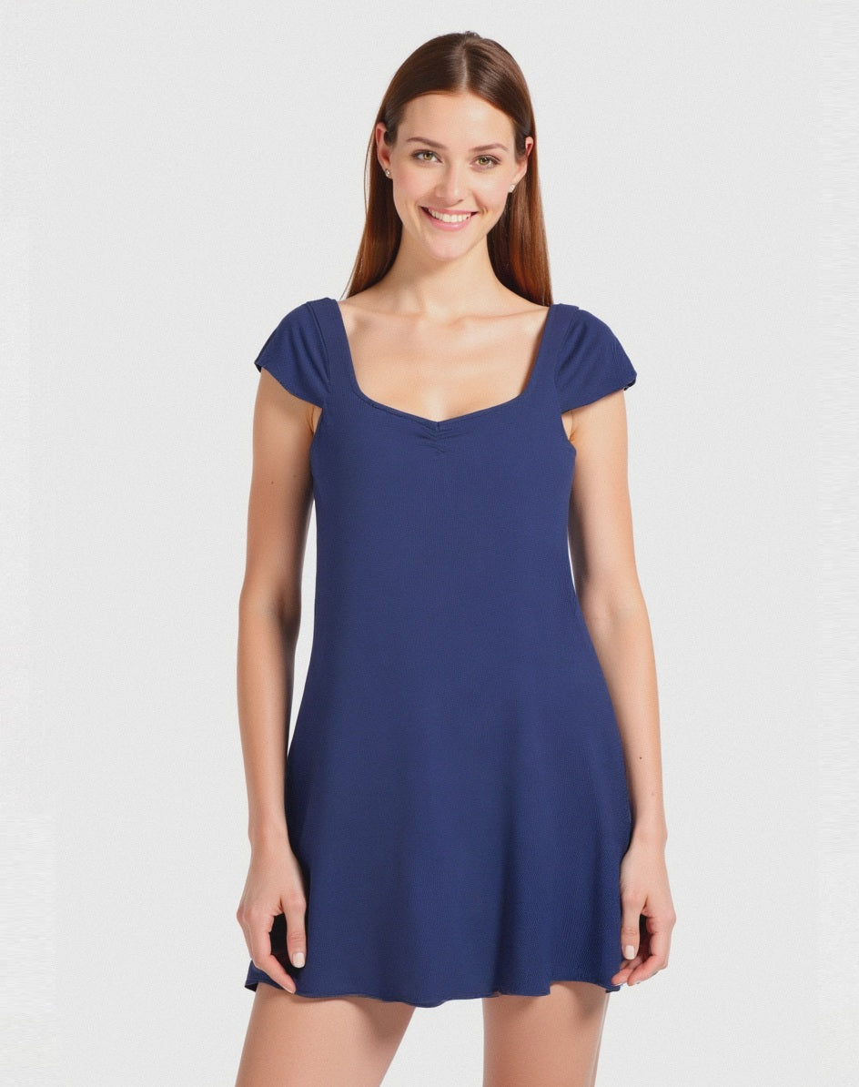Vestito corto da donna - Mirtillo