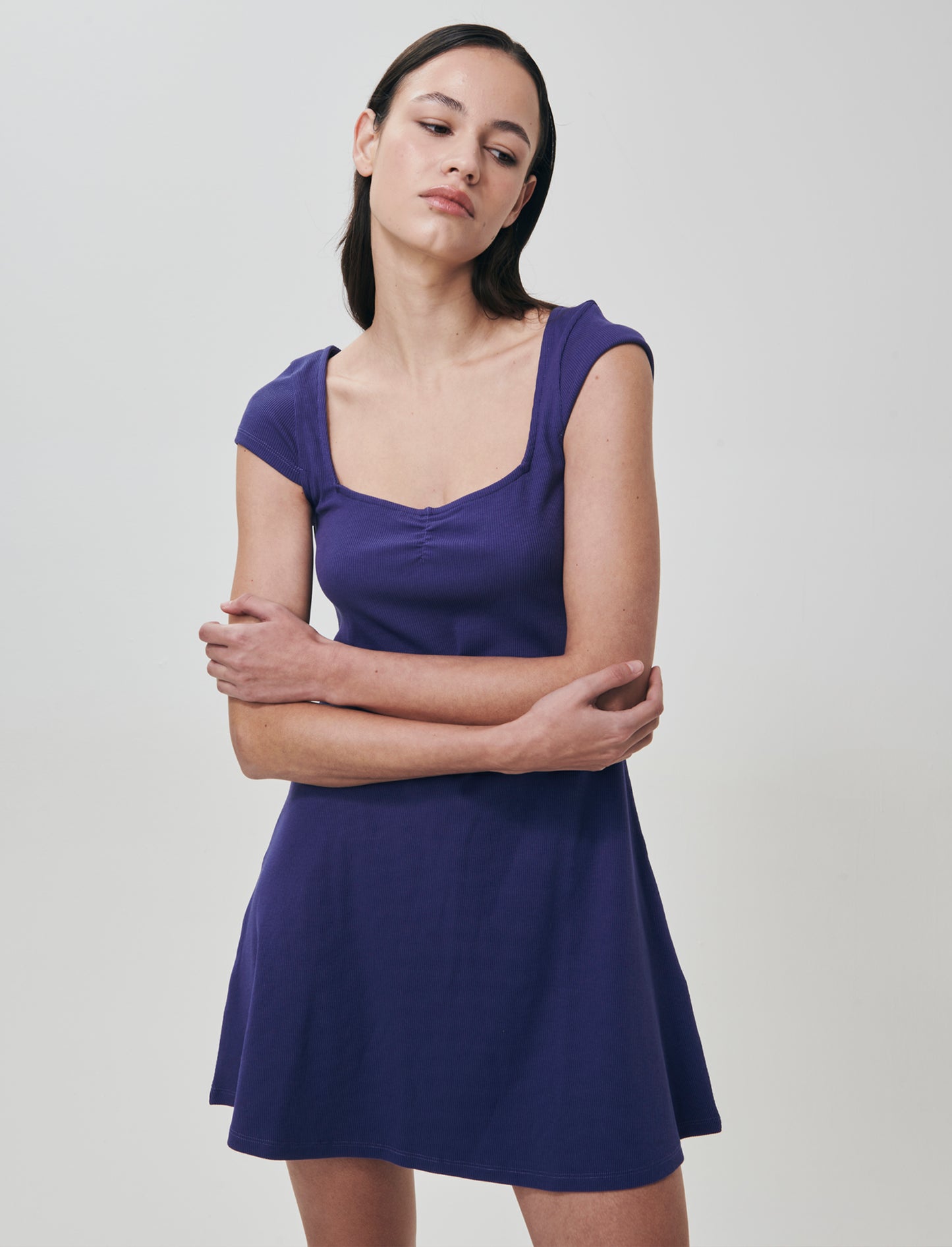 Vestito corto da donna - Mirtillo