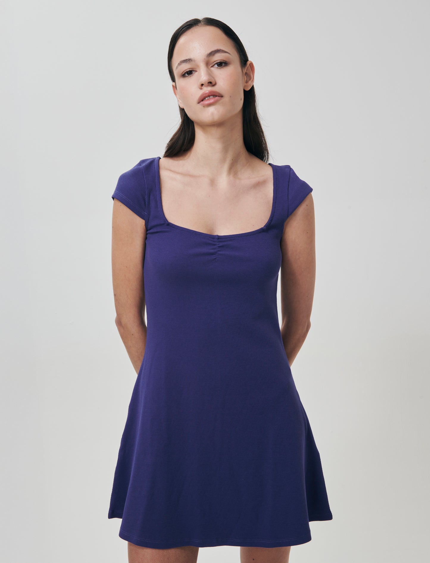 Vestito corto da donna - Mirtillo
