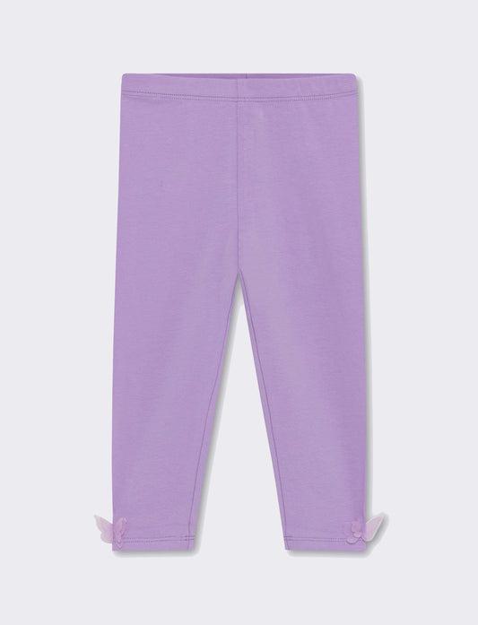 Leggings con applicazione da neonata - Lilla