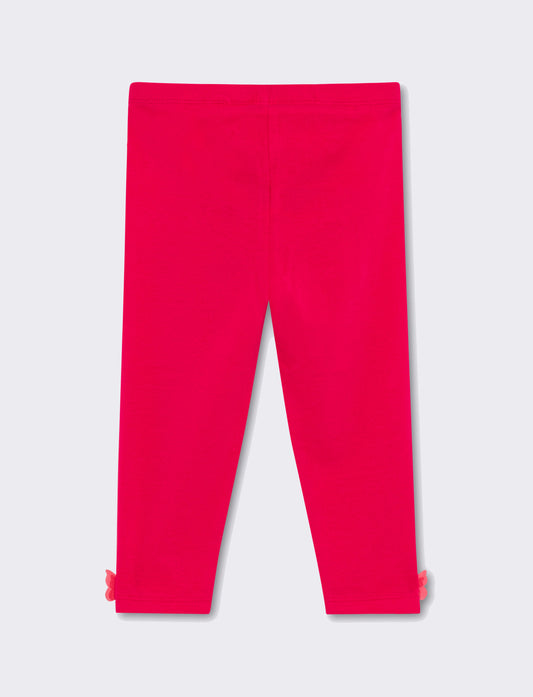 Leggings con applicazione da neonata - Fuxia