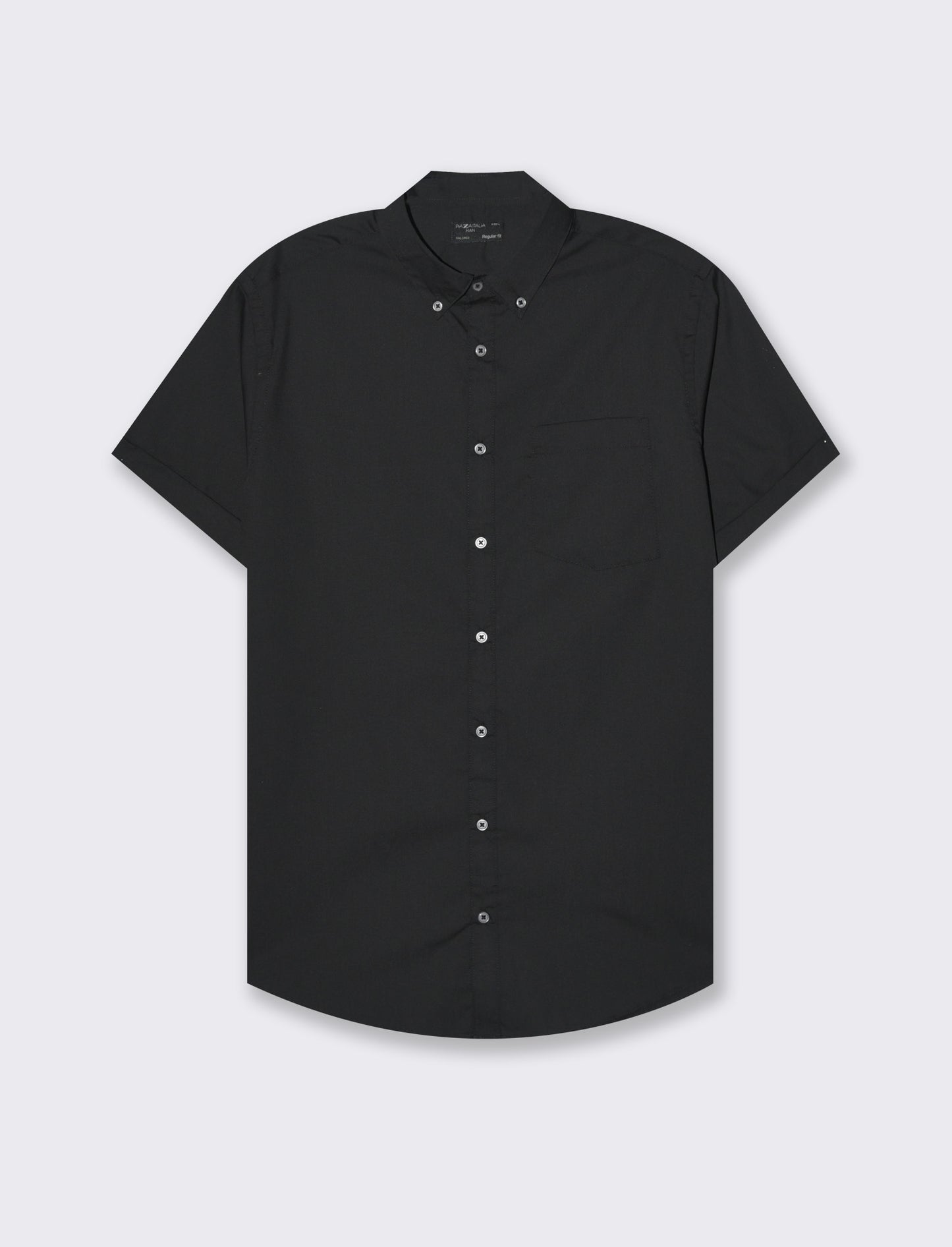 Camicia basic regular fit easy iron da uomo - Nero