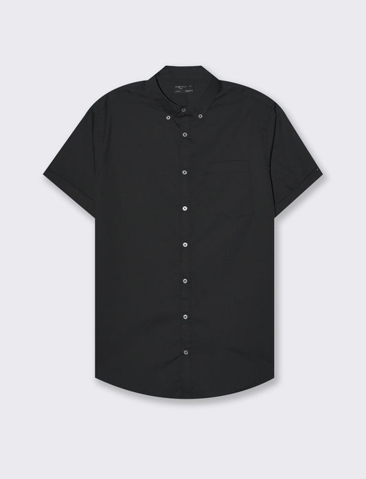 Camicia basic regular fit easy iron da uomo - Nero