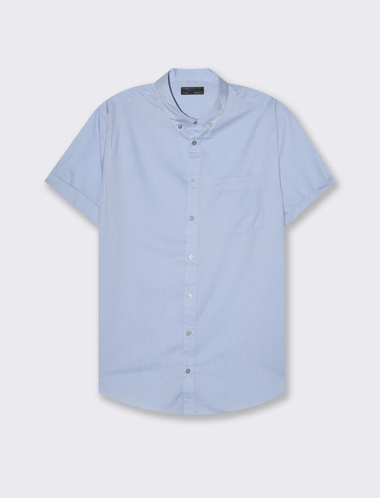 Camicia basic regular fit easy iron da uomo - Celeste