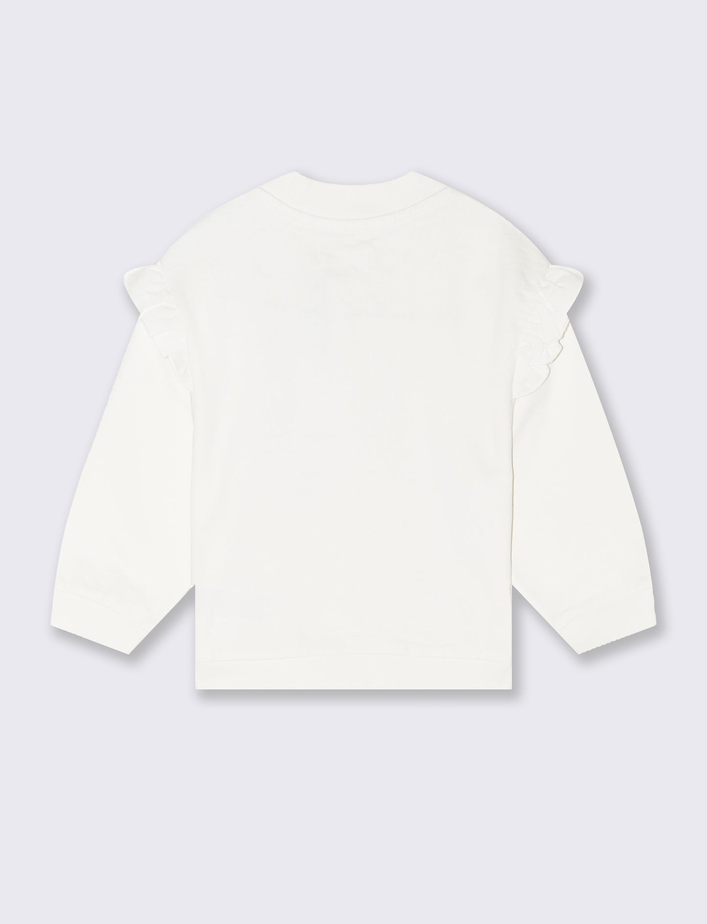 Felpa con zip e stampa da neonata - Bianco sporco