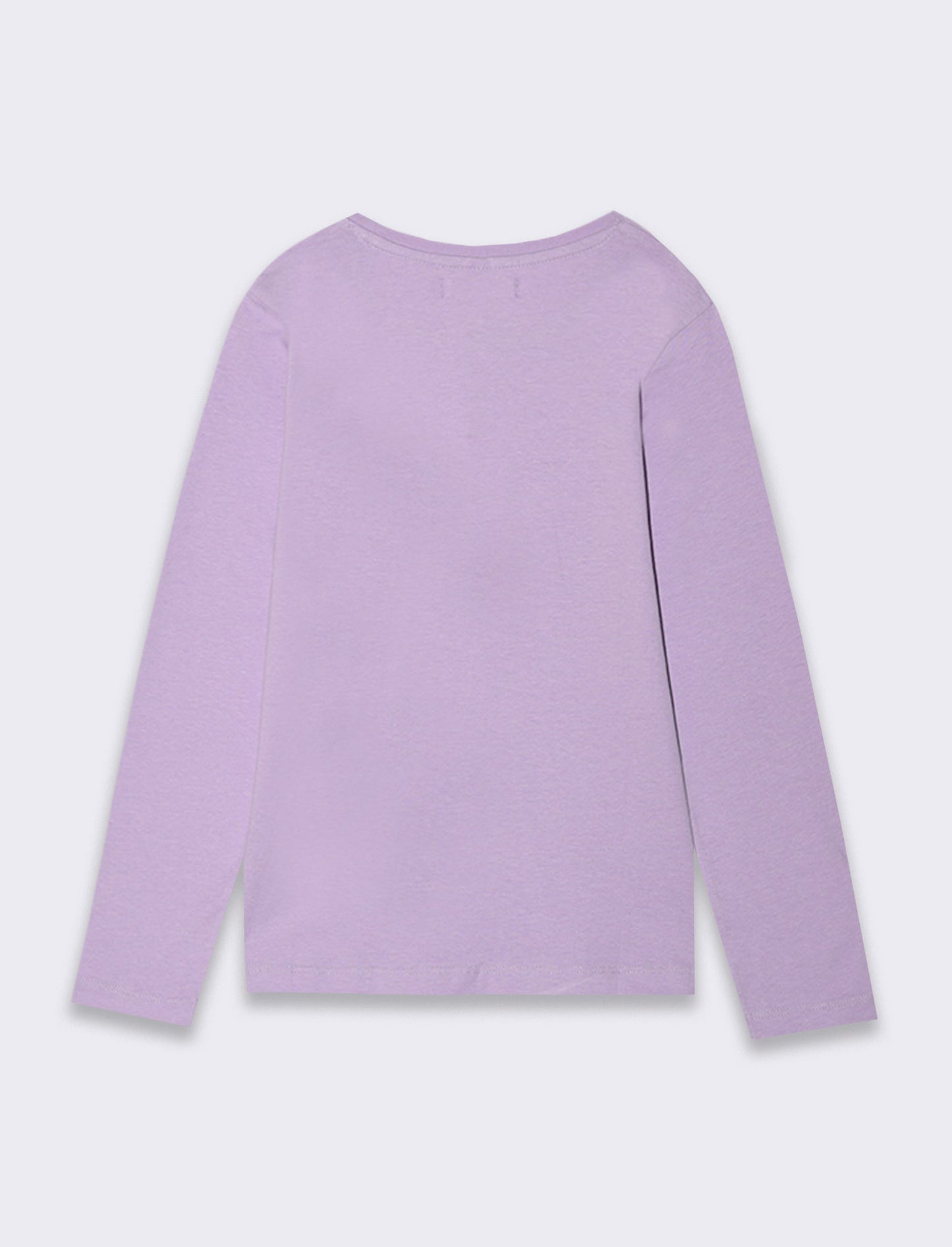 T-shirt manica lunga stampata da bambina - Lilla