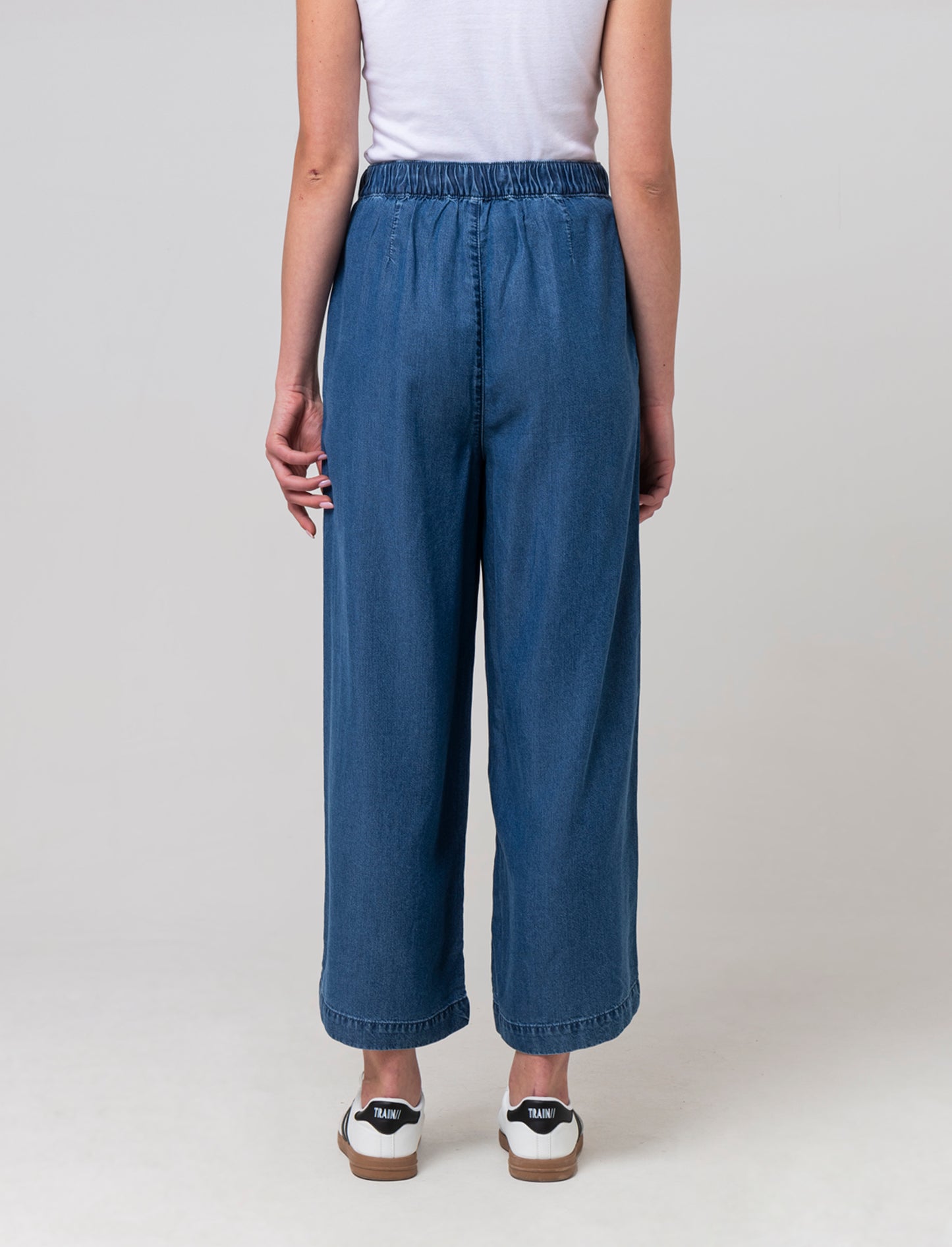 Pantalone gamba larga da donna - DENIM SCURO