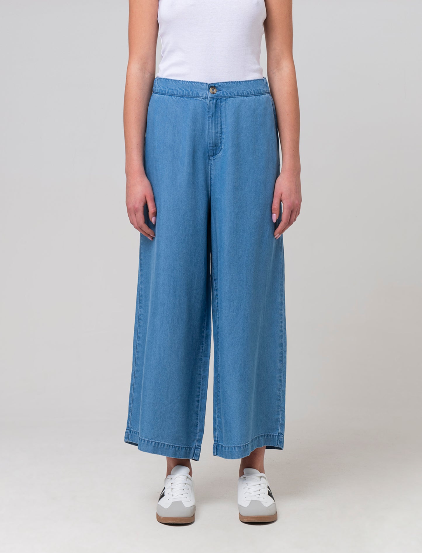 Woman's wide leg trousers - Blue
