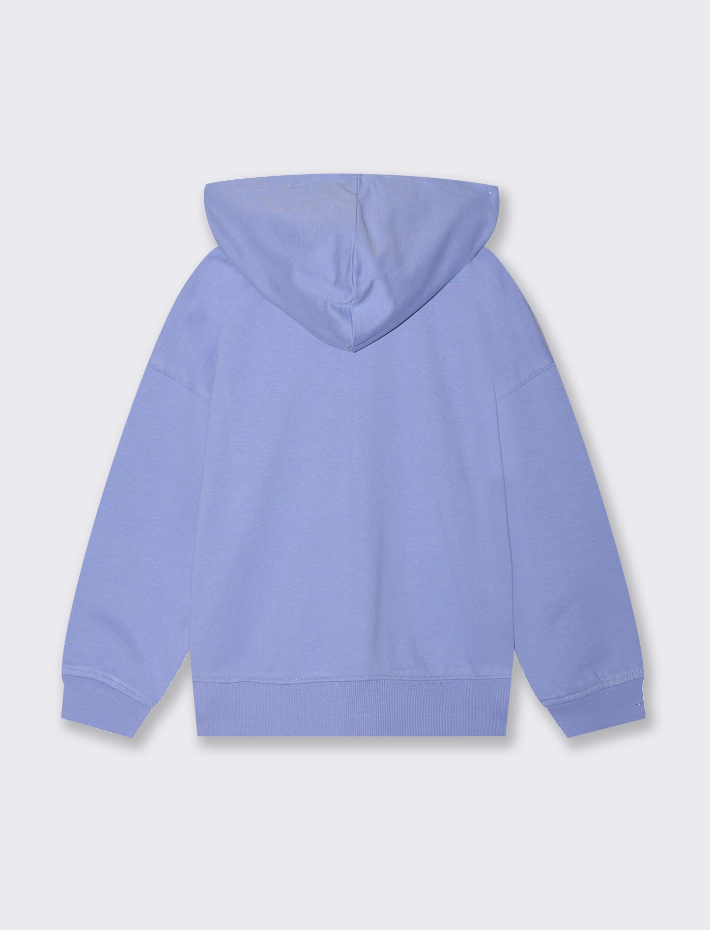 Felpa con zip da bambina - Azzurro