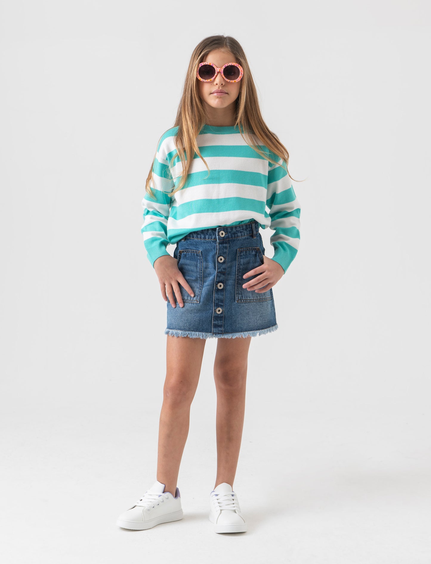 Minigonna in jeans da bambina - Denim
