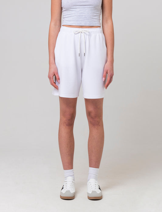 Bermuda con coulisse da donna - Bianco