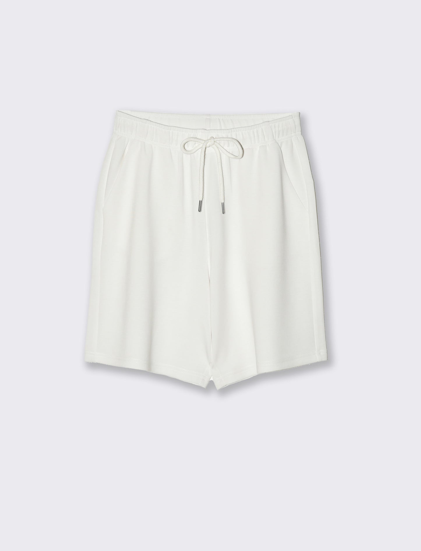 Bermuda con coulisse da donna - Bianco