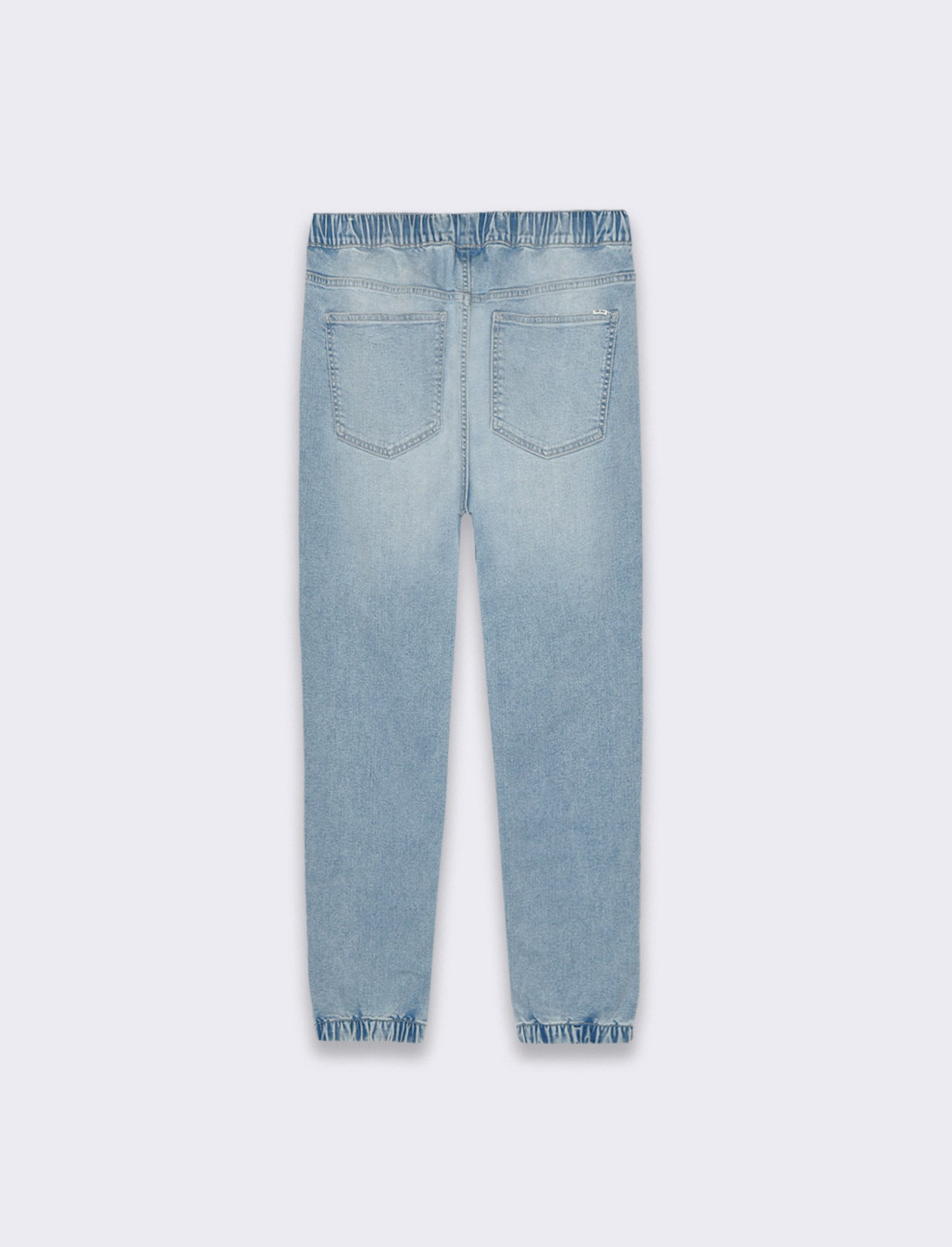 Jeans denim medio con vita jogger e strappi da uomo - Denim