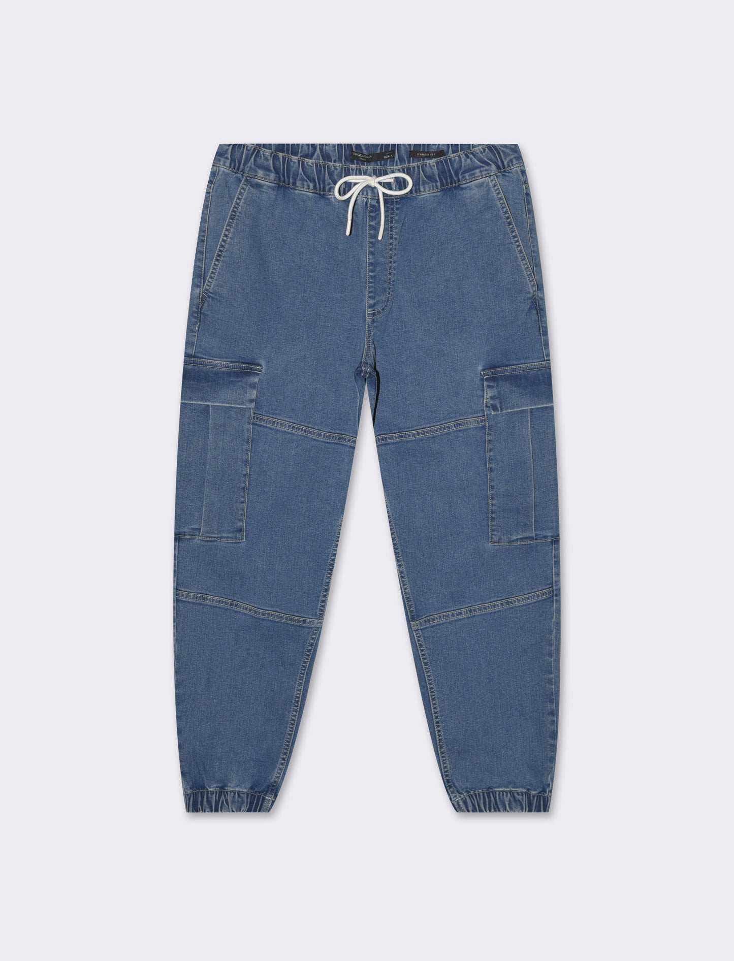 Jeans jogger cargo fit da uomo - Denim