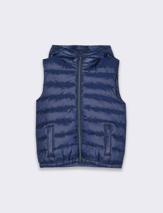 Gilet trapuntato leggero da bambino - Blu