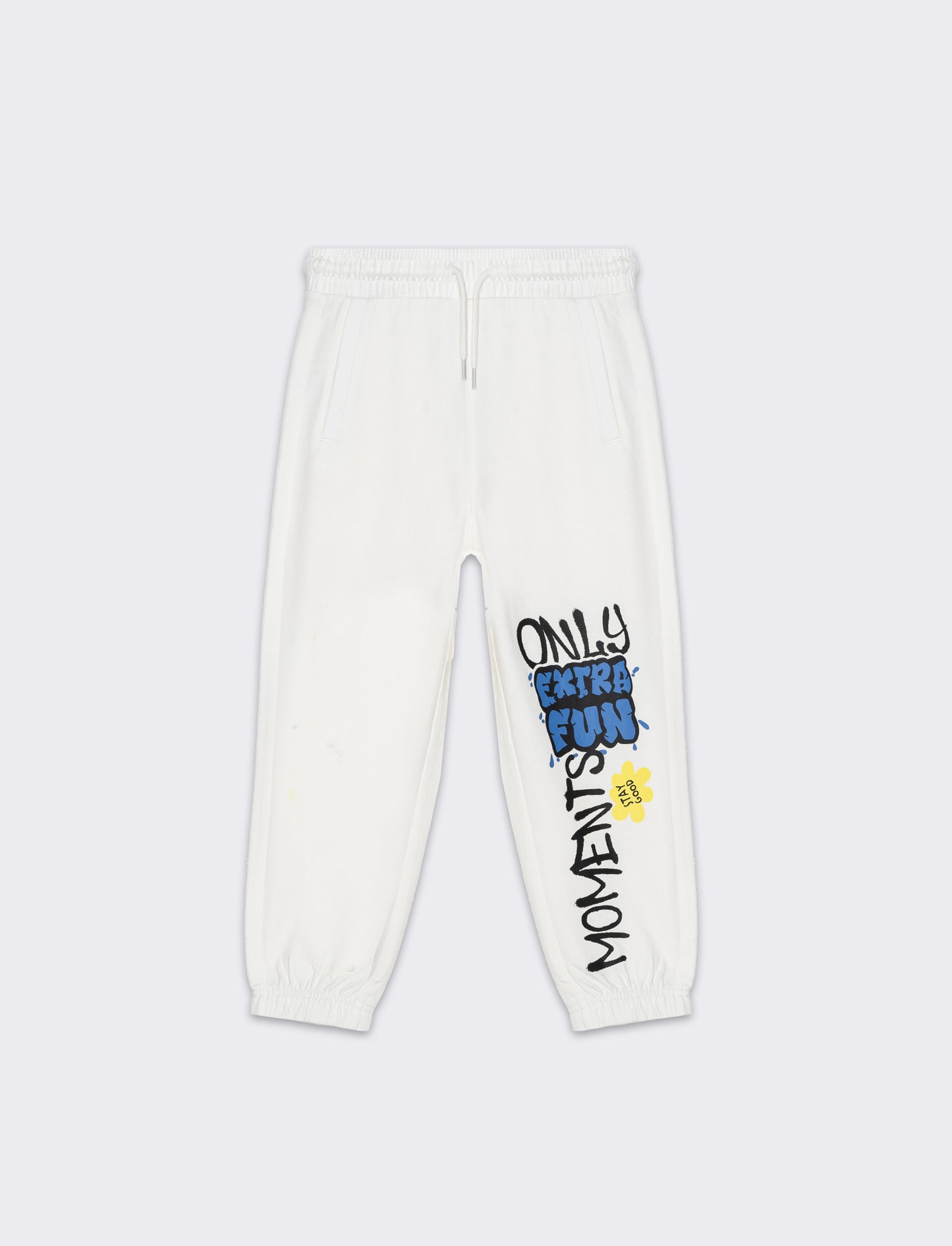 Pantaloni in cotone da bambino - Bianco latte