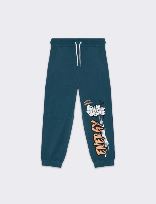 Pantaloni in cotone da bambino - Verde Ottanio