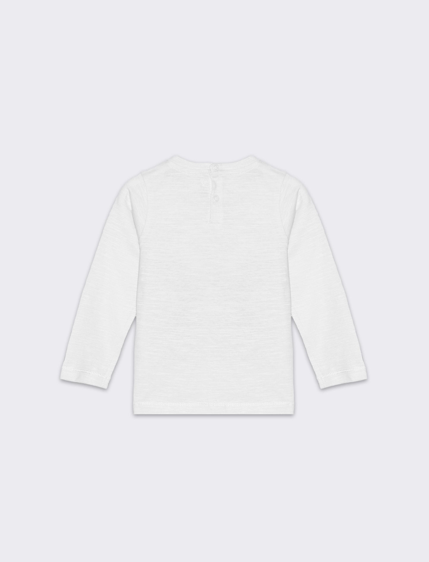 T-shirt girocollo stampata da neonato - Bianco latte