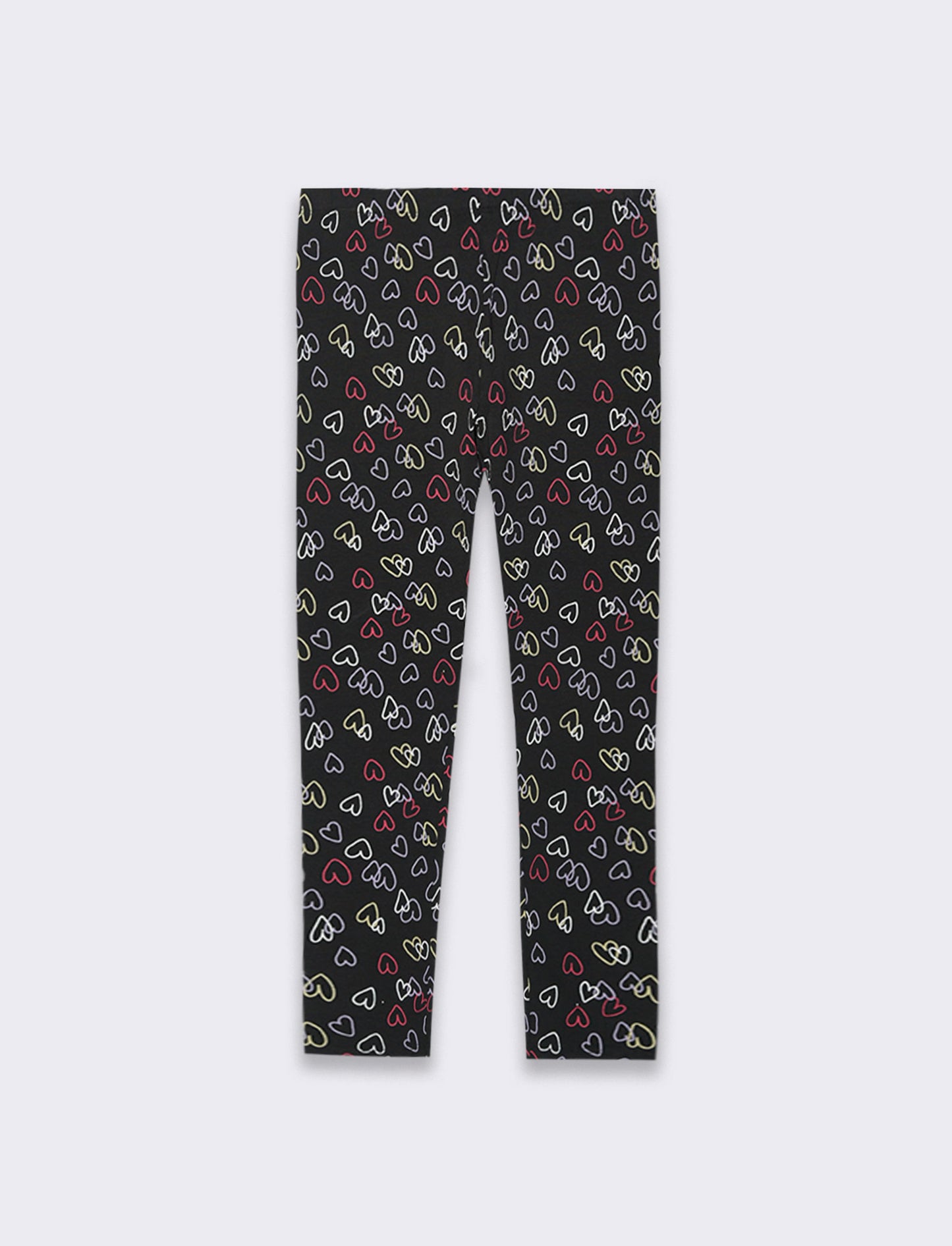Leggings con stampa all over da bambina - Nero