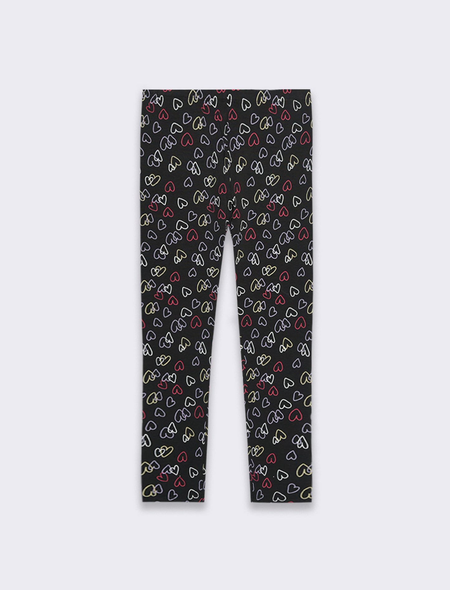 Leggings con stampa all over da bambina - Nero