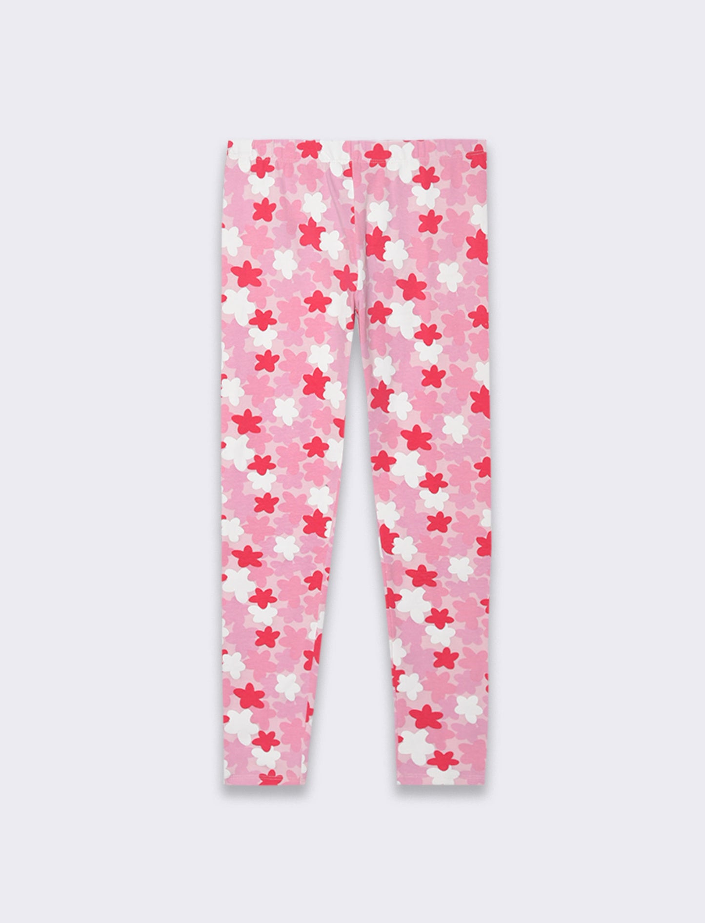 Leggings con stampa all over da bambina - Fuxia