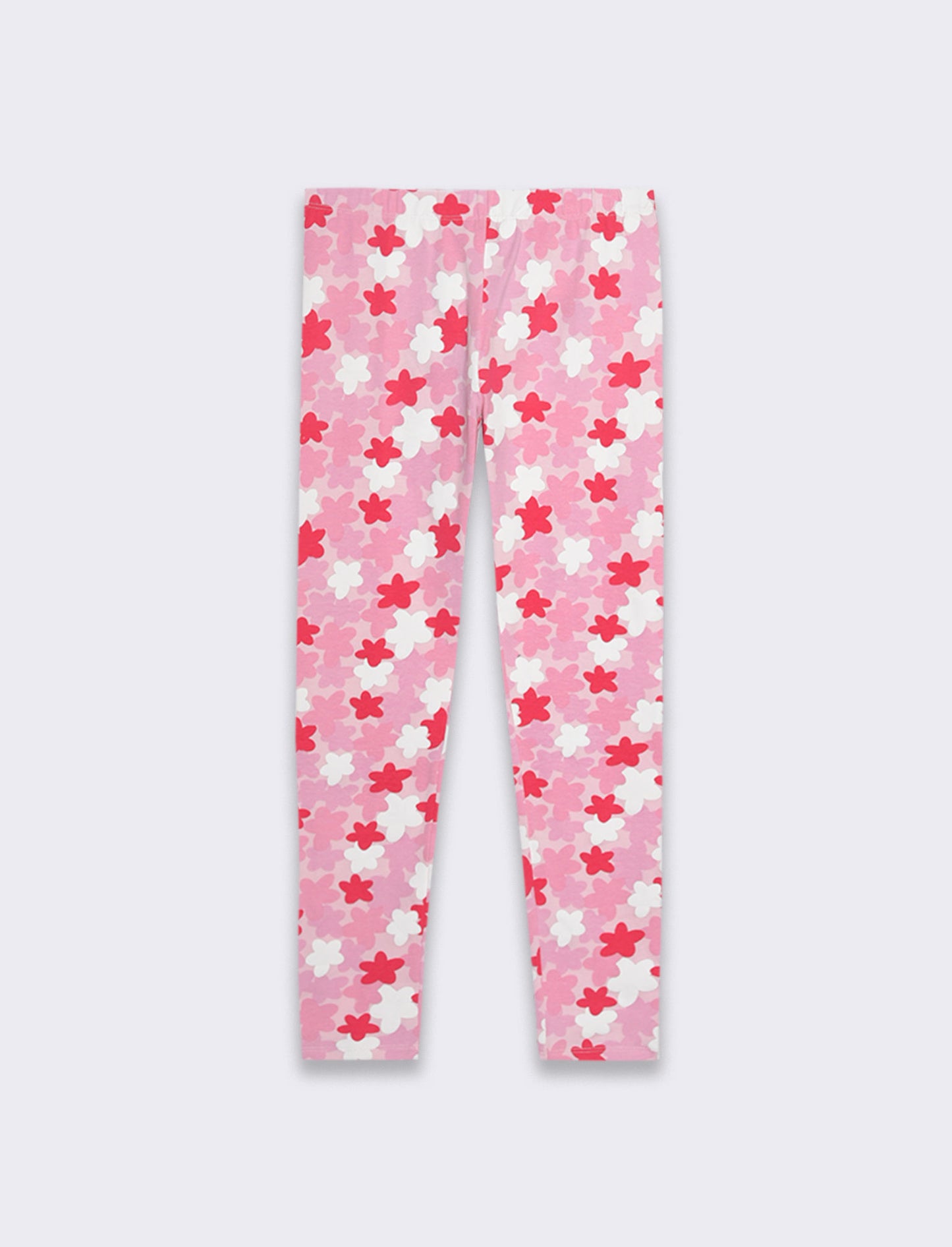Leggings con stampa all over da bambina - Fuxia