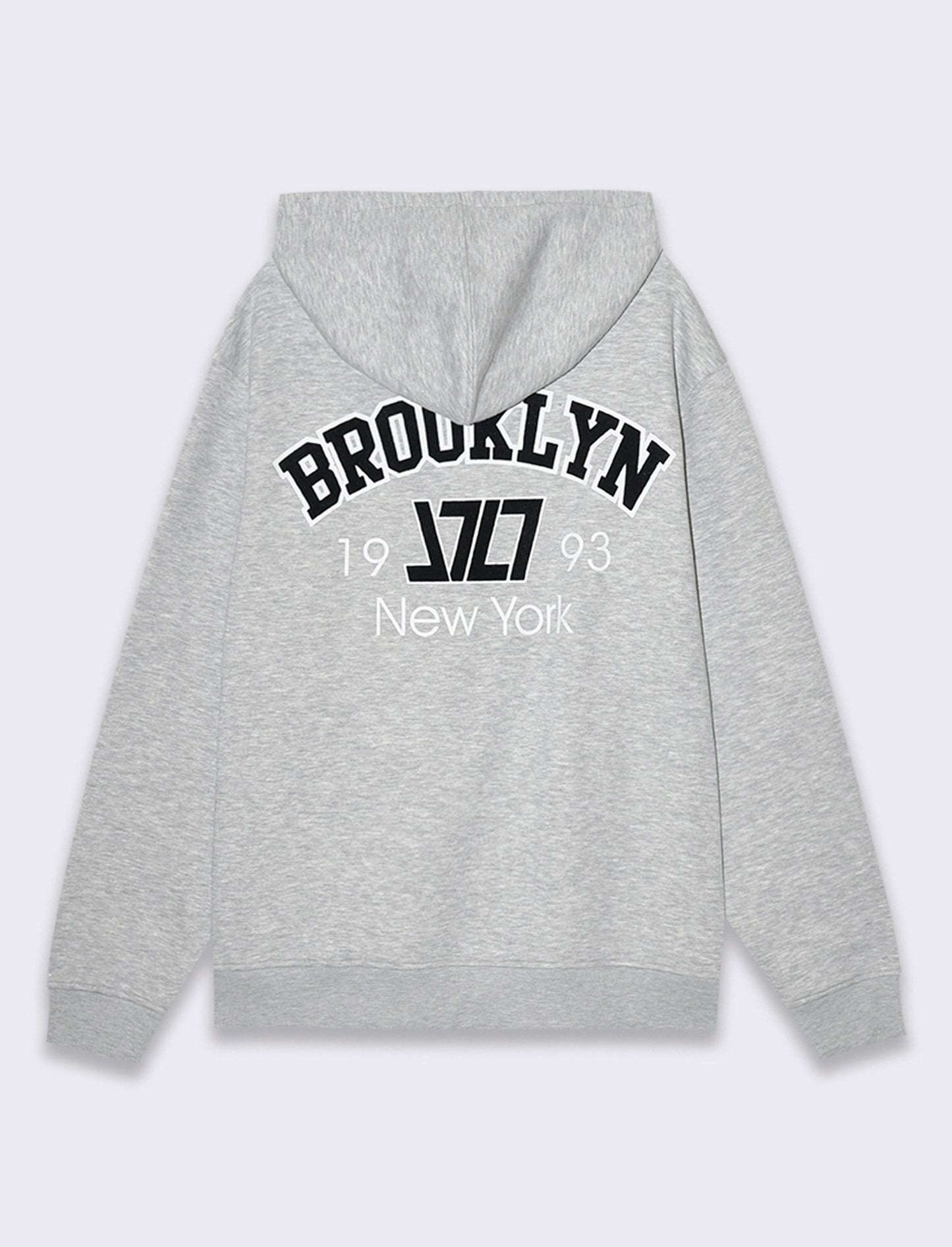 Man's printed hoodie with drawstring - Grey