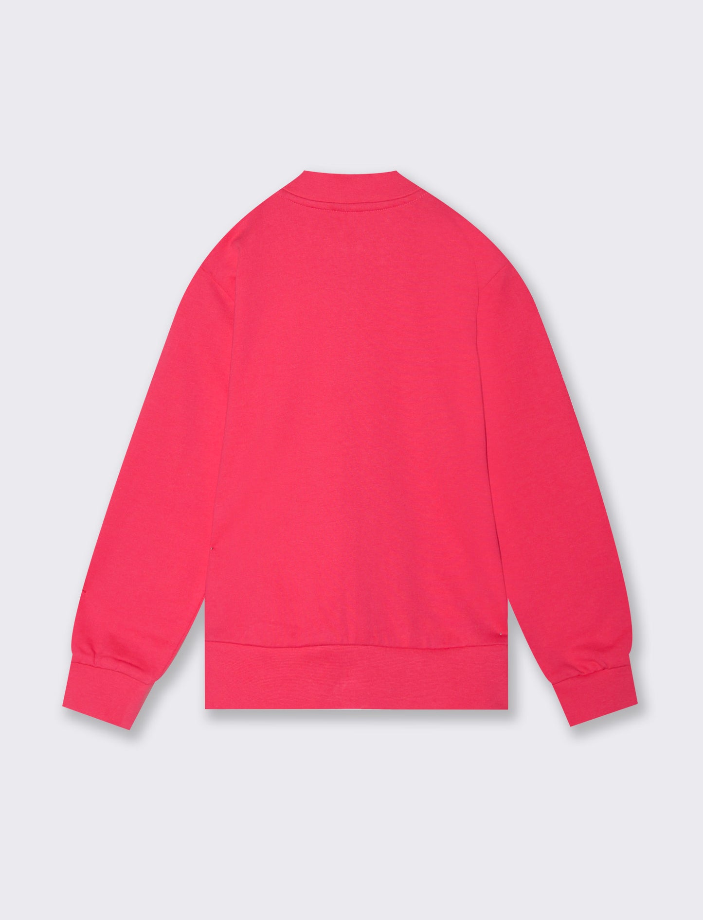 Felpa con zip senza cappuccio da bambina - Fuxia
