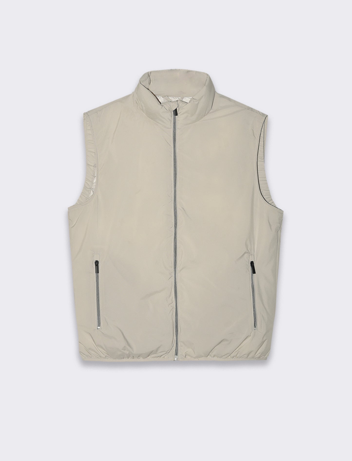 Giubbotto basic smanicato da uomo - Grigio ghiaccio
