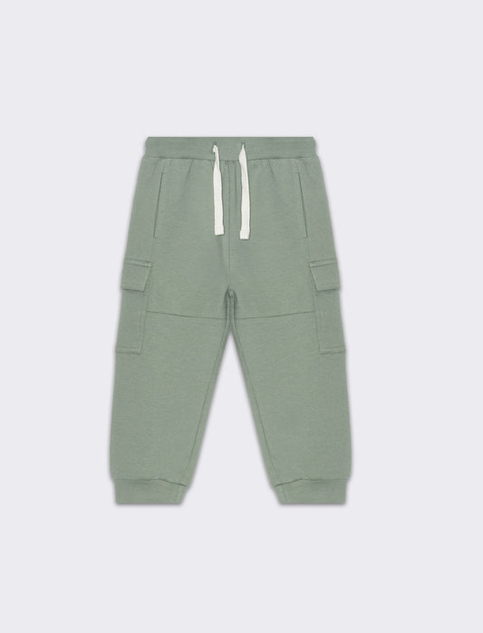 Jogger in felpa da neonato - Verde salvia
