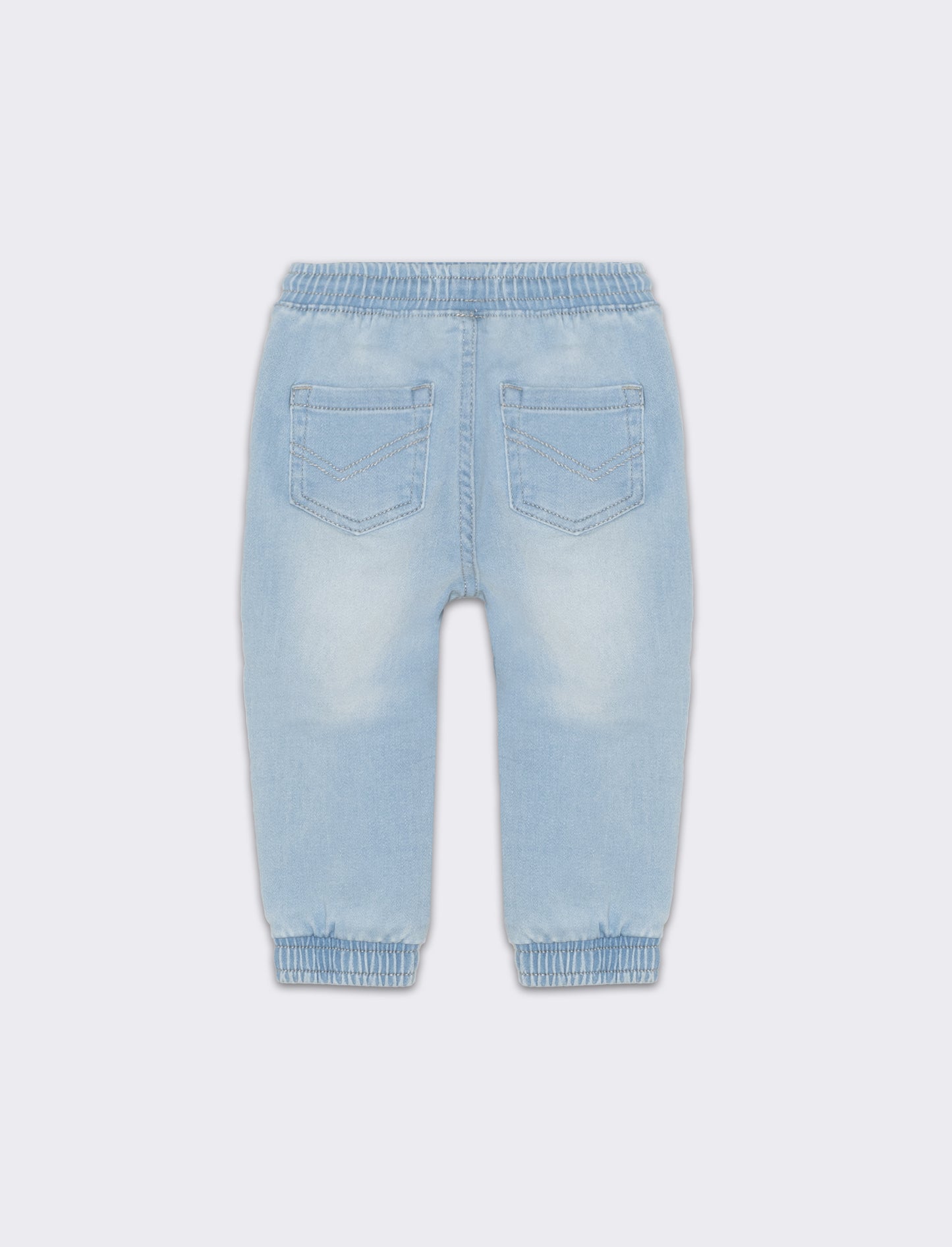 Pantaloni con tasche impunturate da neonato - Denim chiaro