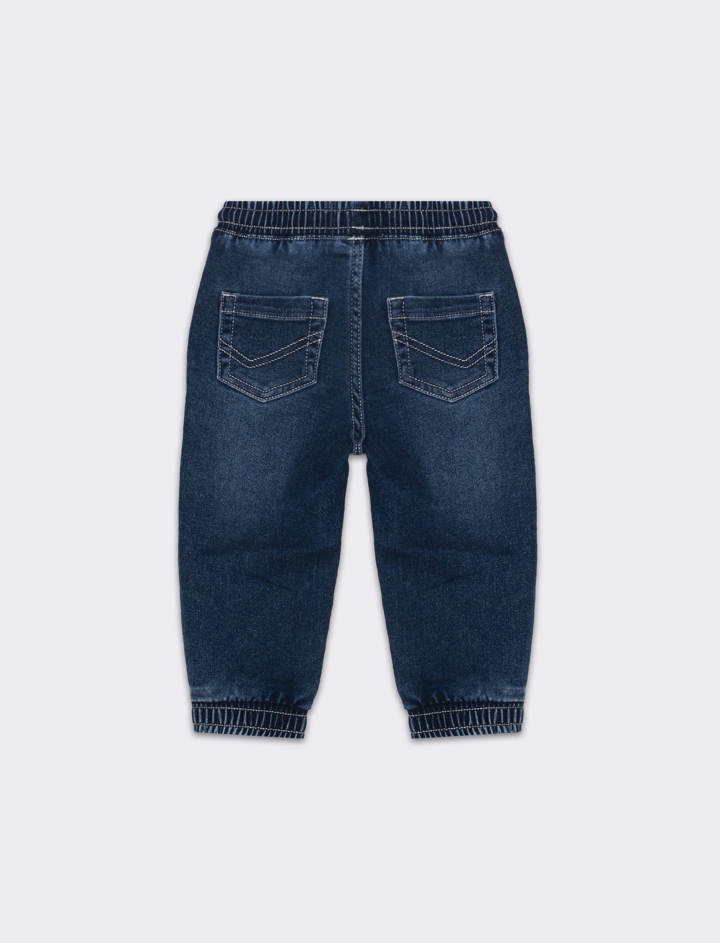 Pantaloni con tasche impunturate da neonato - Denim