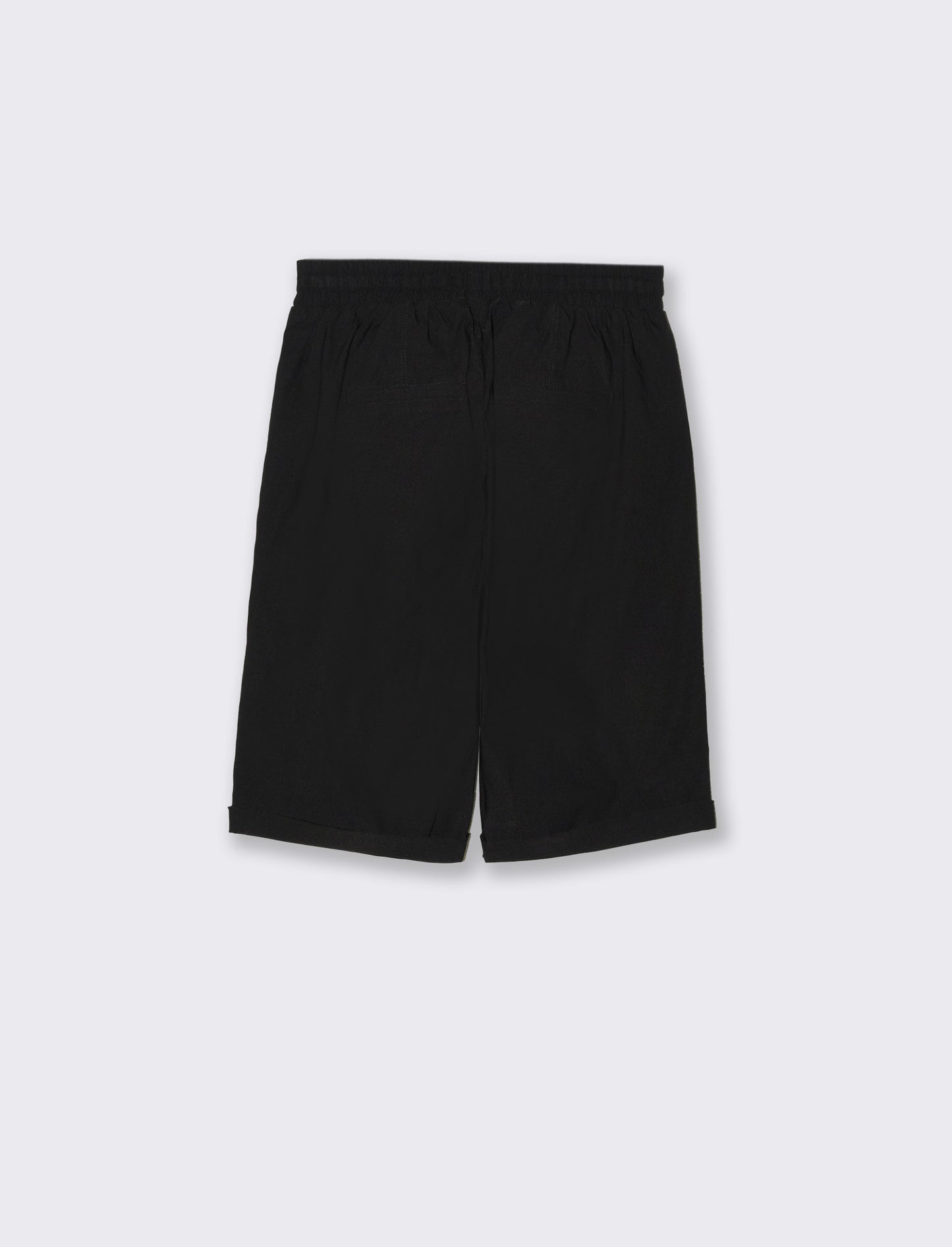 Bermuda con risvolto da donna - Nero