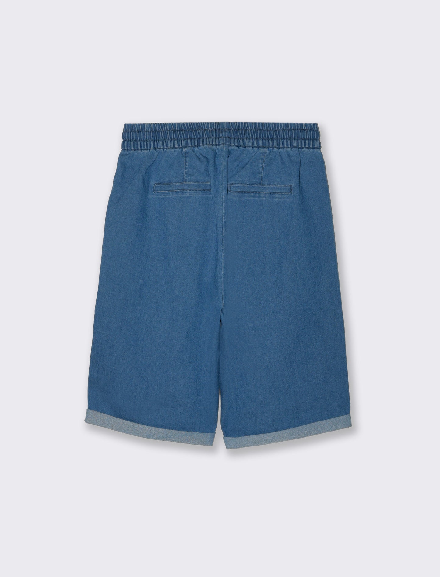 Bermuda con risvolto da donna - Denim