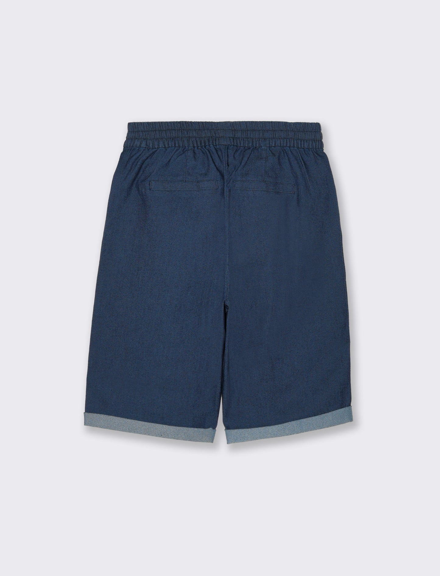 Bermuda con risvolto da donna - DENIM SCURO