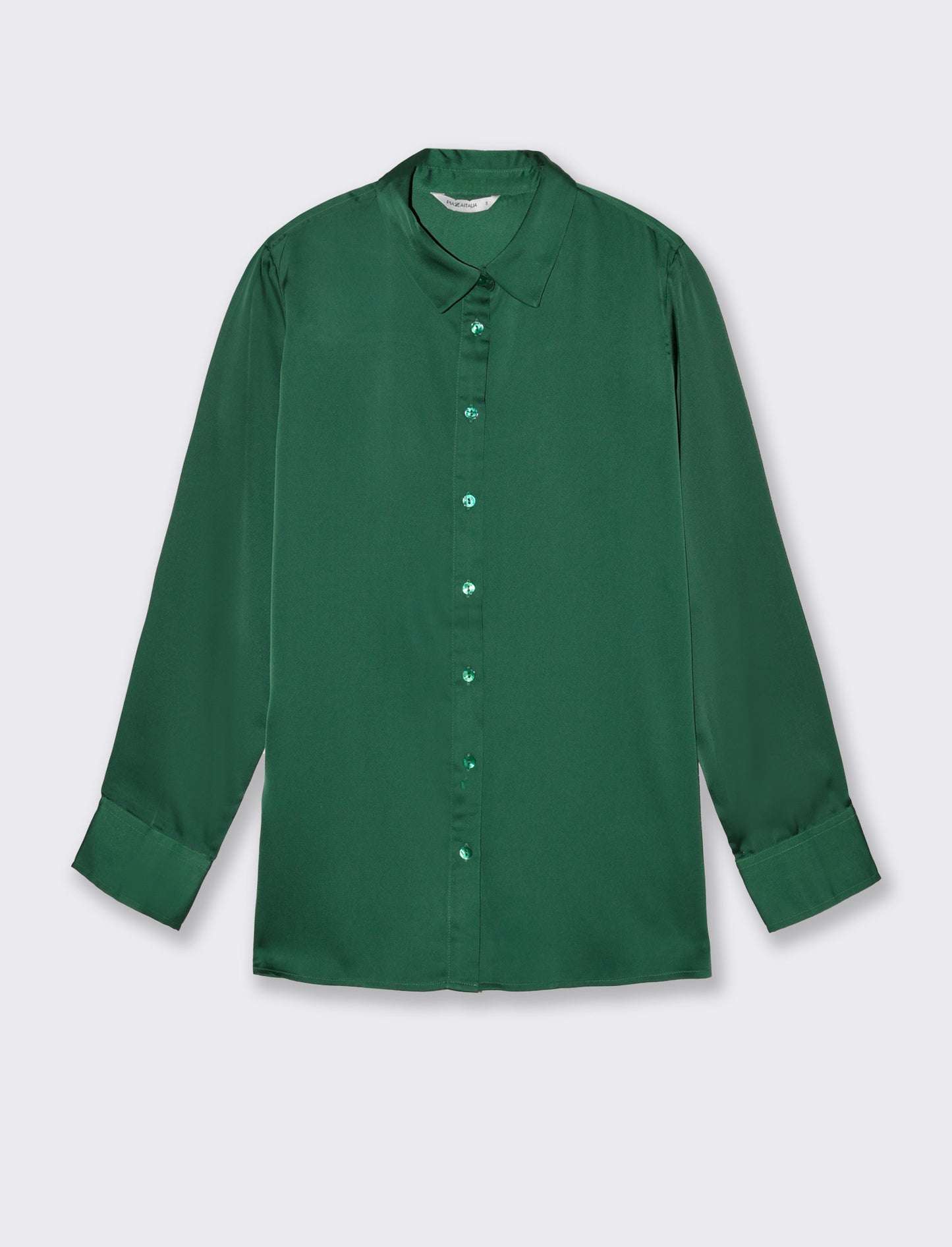 Camicia in satin da donna - Verde