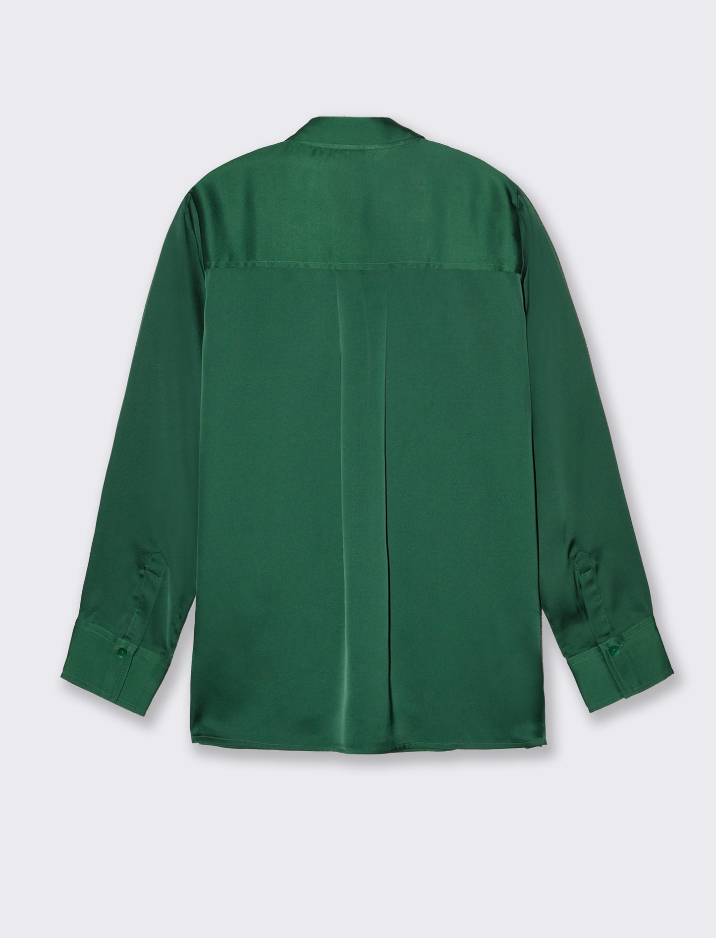 Camicia in satin da donna - Verde