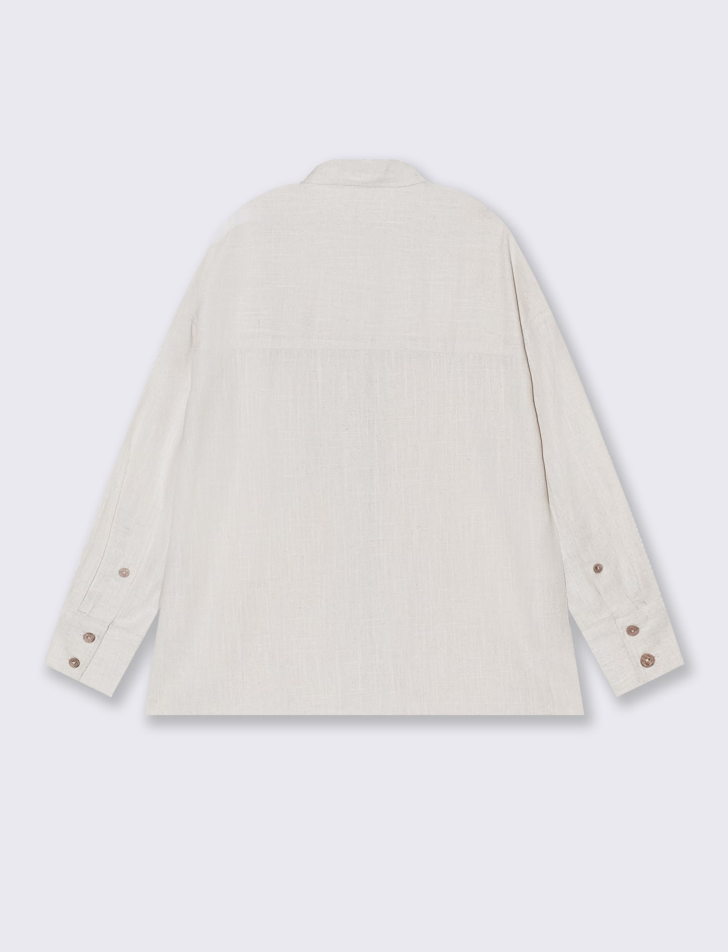 Camicia con bottoni al fondo da donna - Beige corda