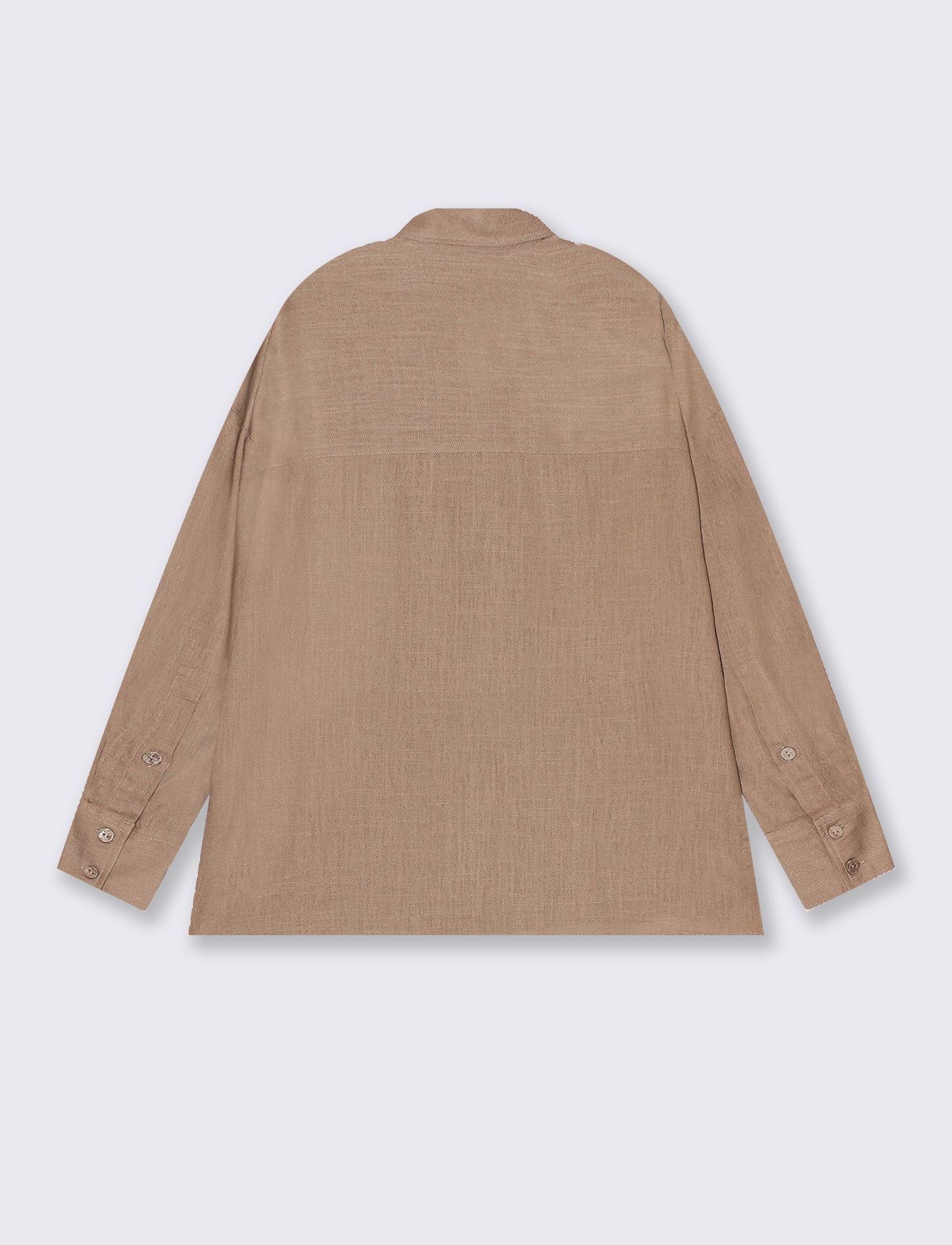 Camicia con bottoni al fondo da donna - Caramello