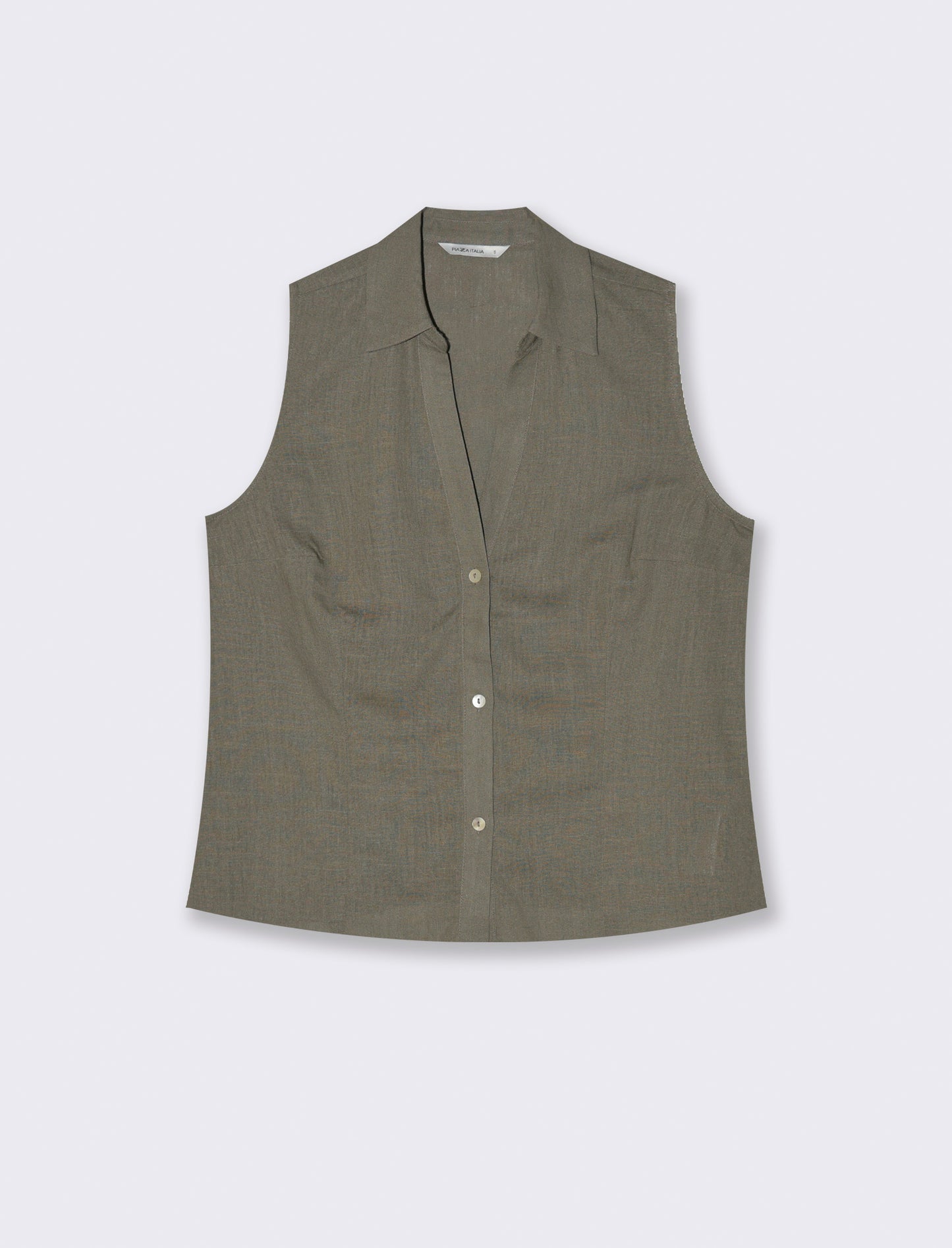 Camicia giromanica da donna - Verde salvia