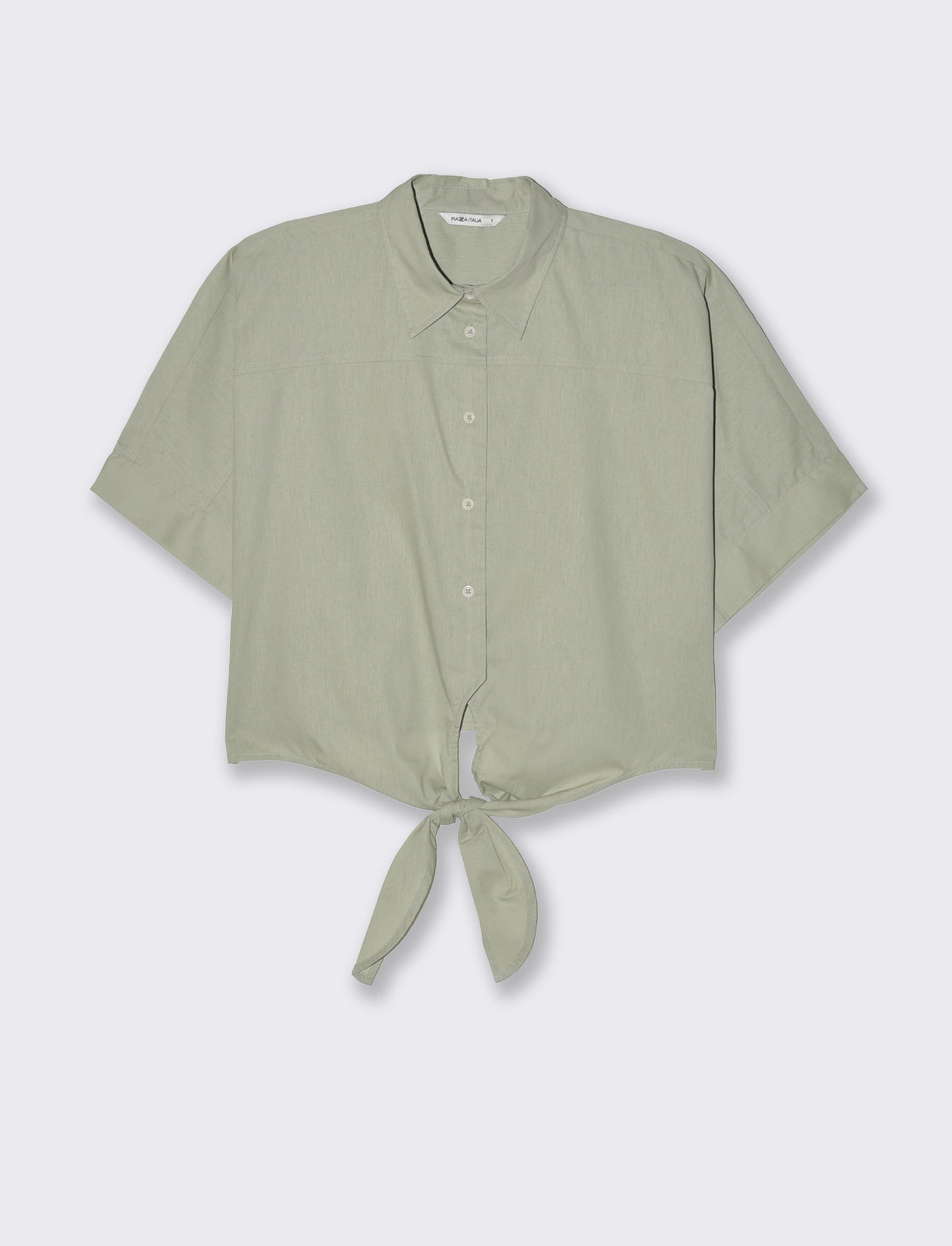 Woman's knot front shirt - Green