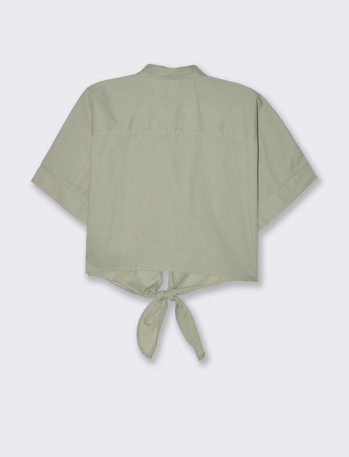 Woman's knot front shirt - Green