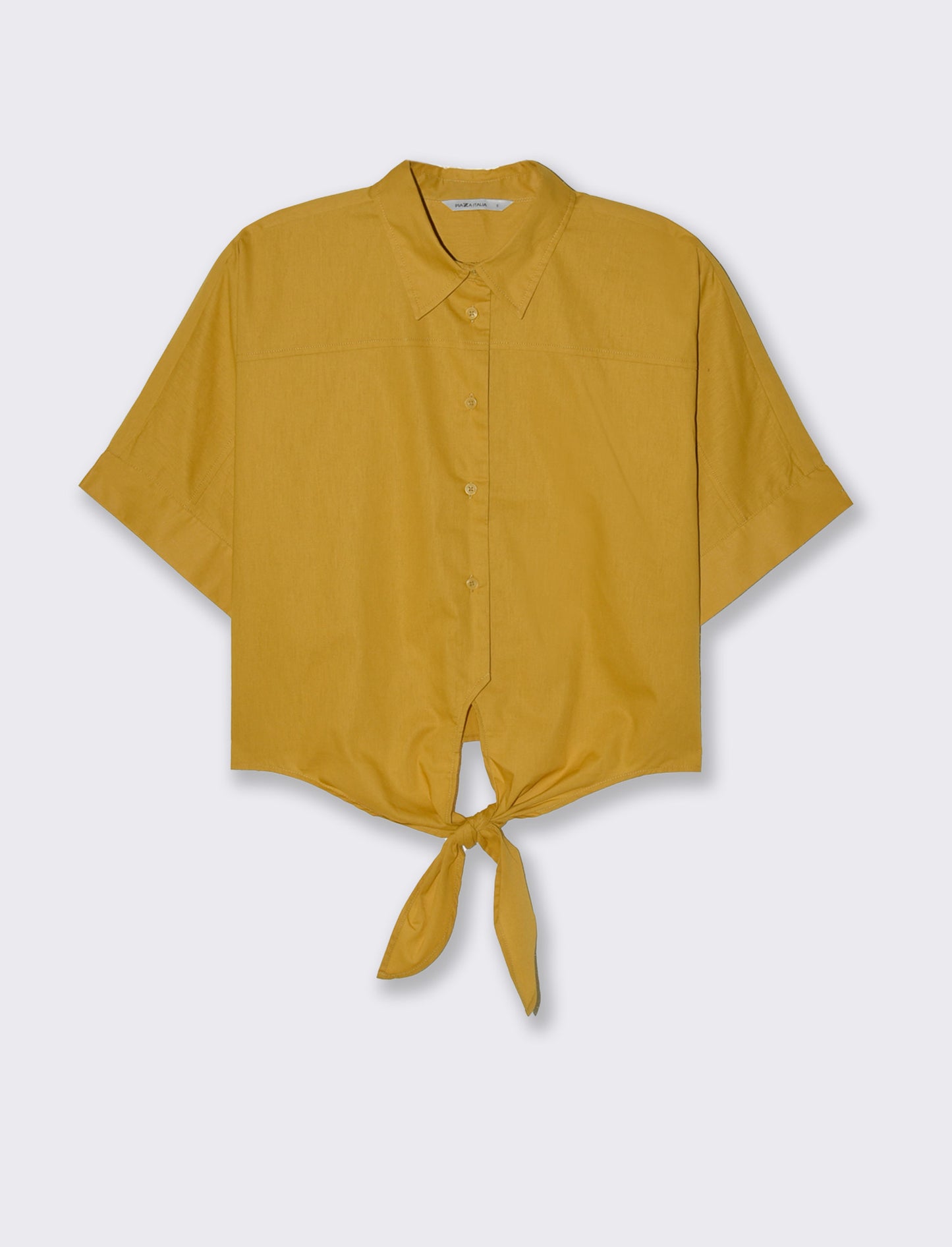 Woman's knot front shirt - Yellow