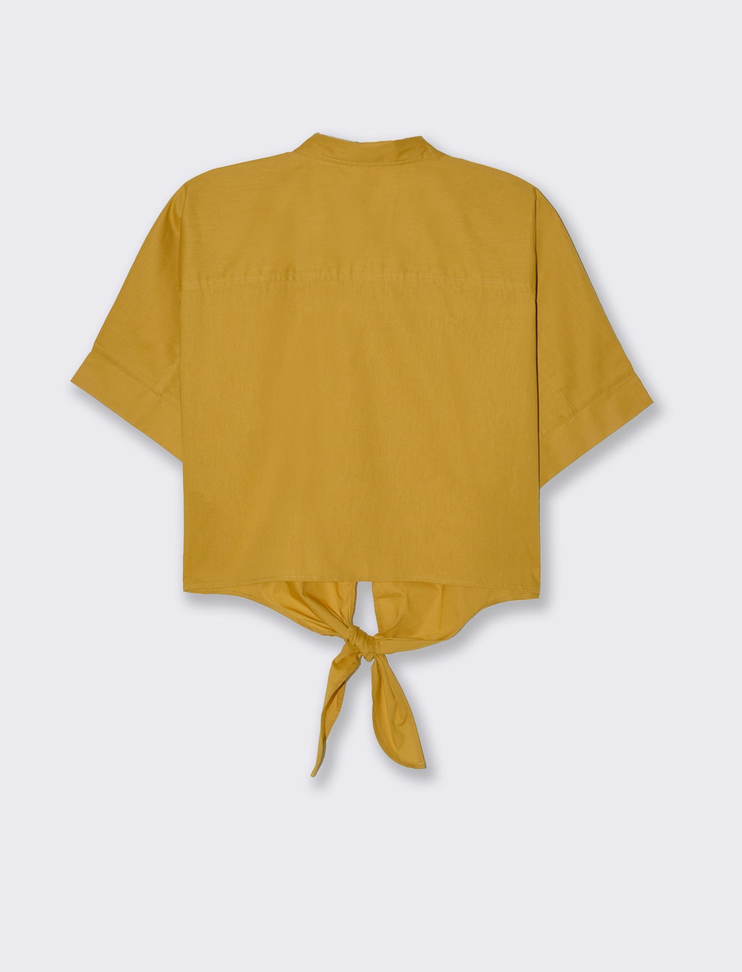 Woman's knot front shirt - Yellow