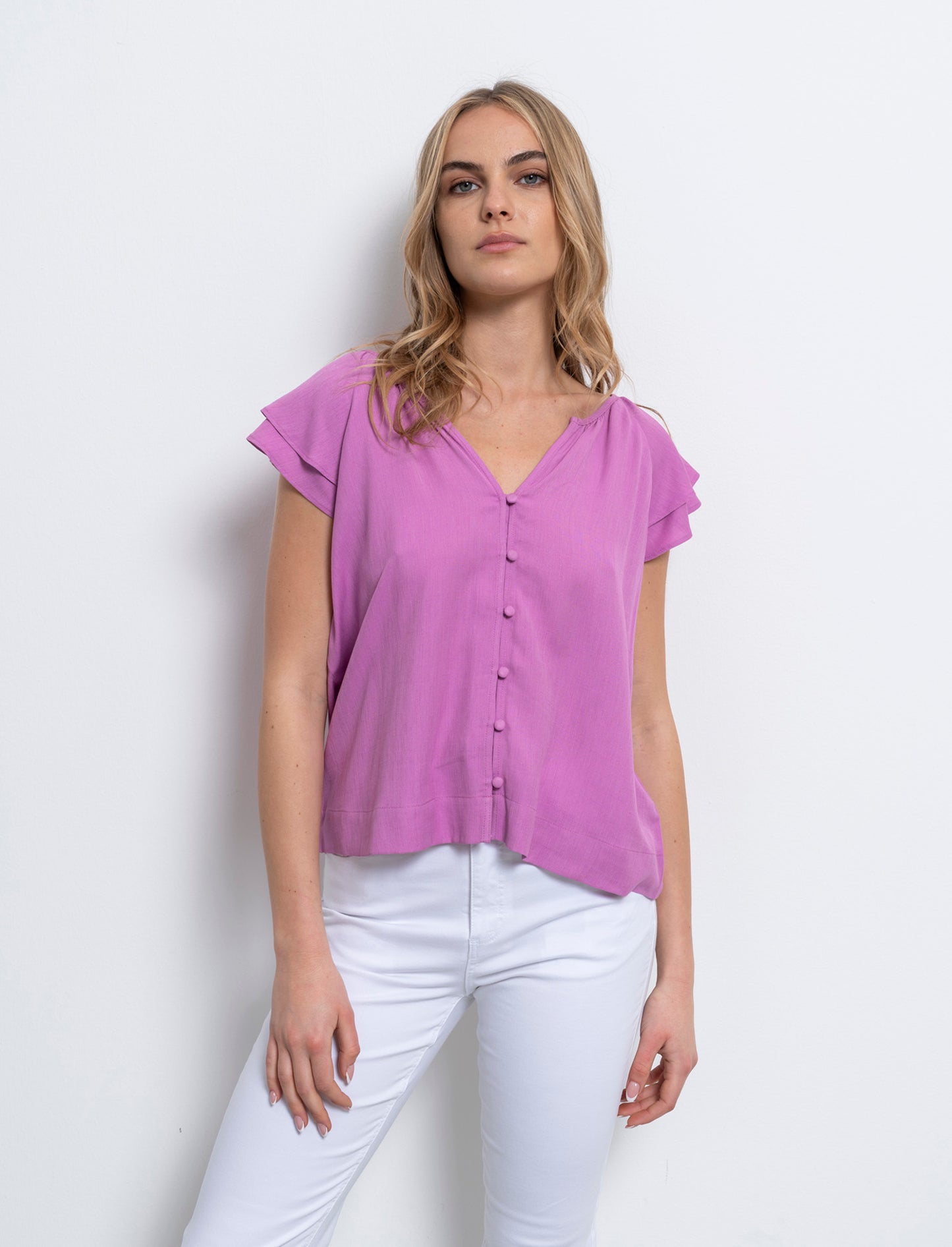 Camicia con volant da donna - BEGONIA