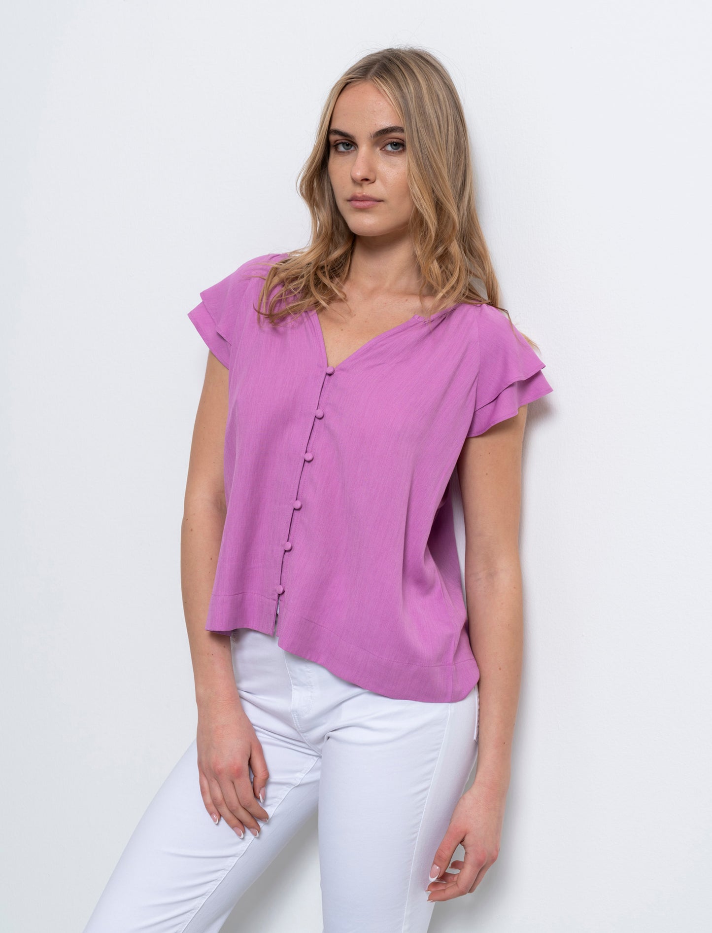 Camicia con volant da donna - BEGONIA