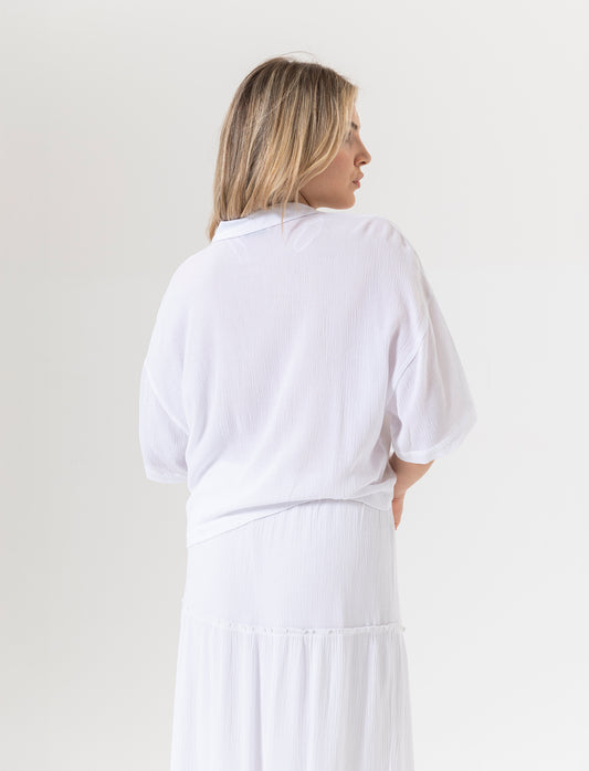 Woman's short sleeve shirt - White