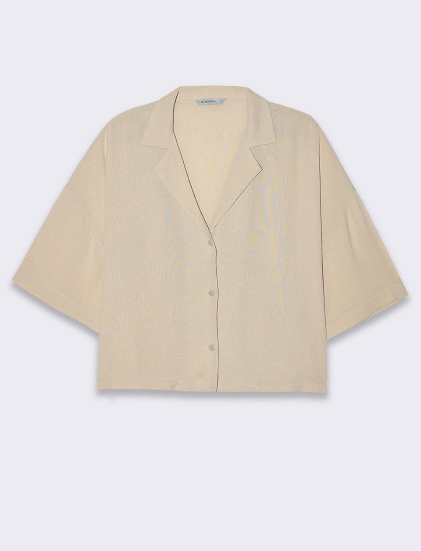 Camicia mezza manica da donna - Beige corda